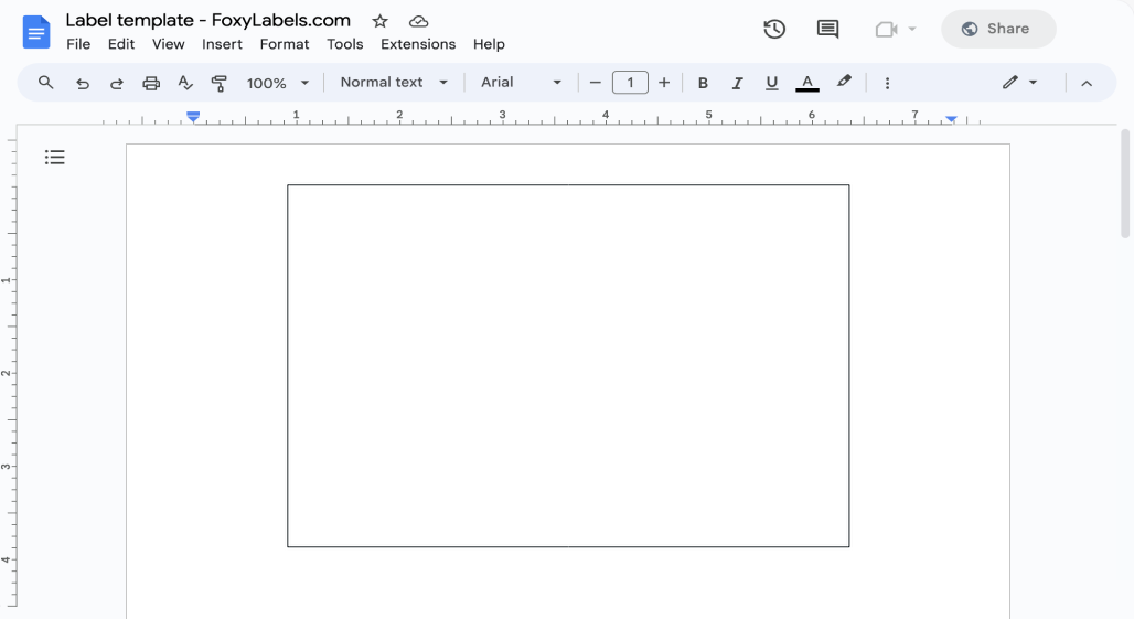 Template for Google Docs compatible with Avery® 00750