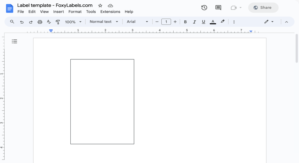 Template for Google Docs compatible with Avery® 00751