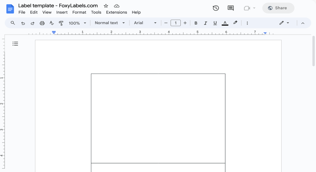 Template for Google Docs compatible with Avery® 15389