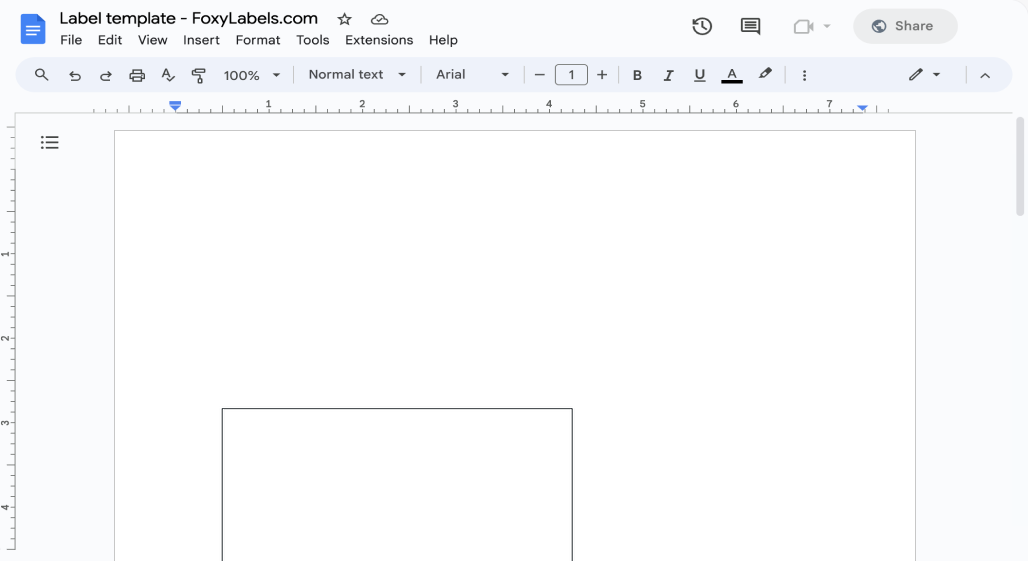 Template for Google Docs compatible with Avery® 18600