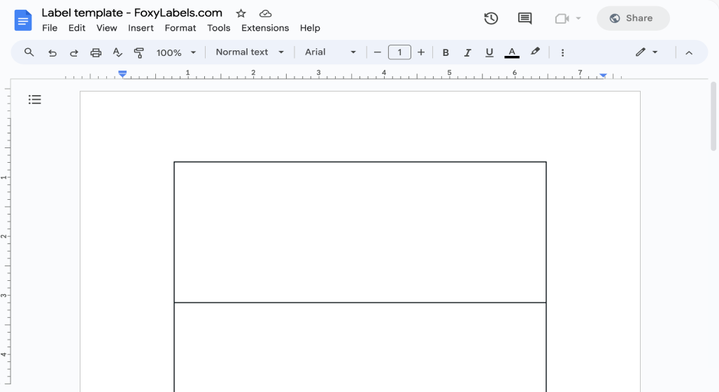 Template for Google Docs compatible with Avery® 2224