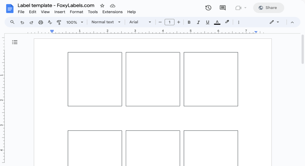 Google Docs Label Template Compatible with Avery® 22830®