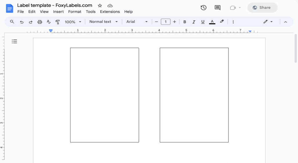 Template for Google Docs compatible with Avery® 3259