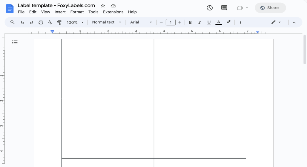 Template for Google Docs compatible with Avery® 3266