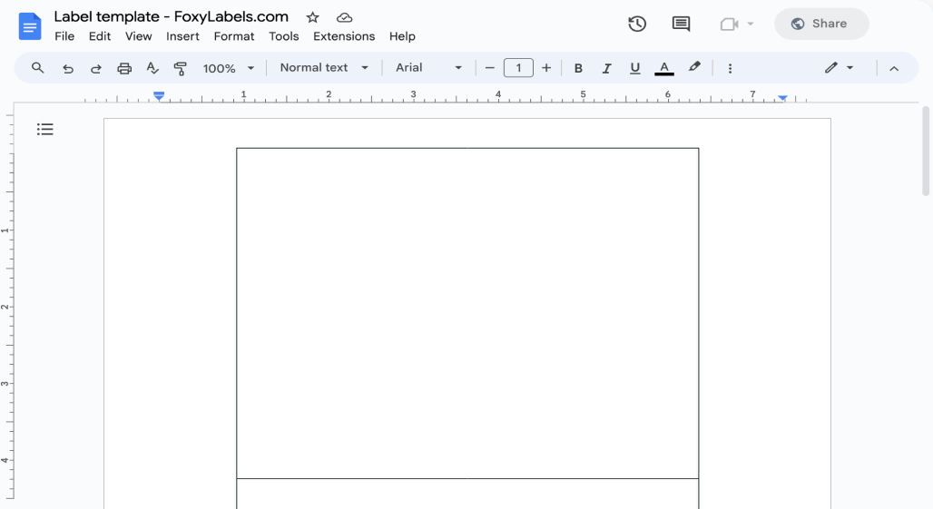 Template for Google Docs compatible with Avery® 3325
