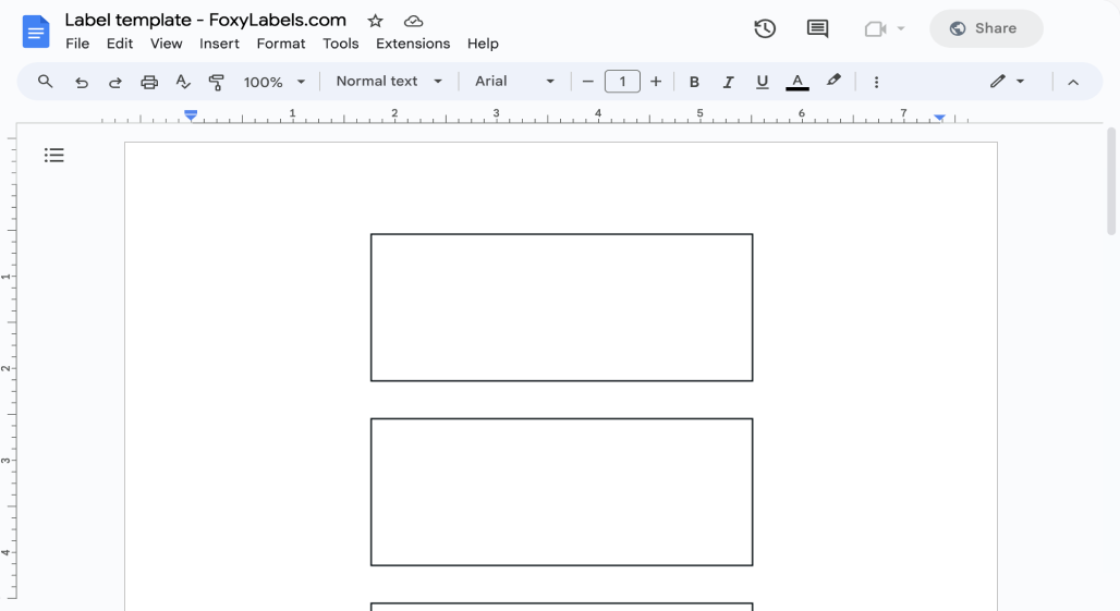 Template for Google Docs compatible with Avery® 41560