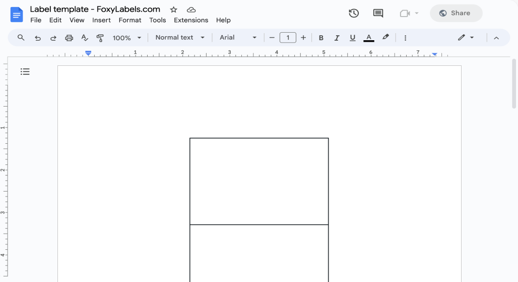 Template for Google Docs compatible with Avery® 5226