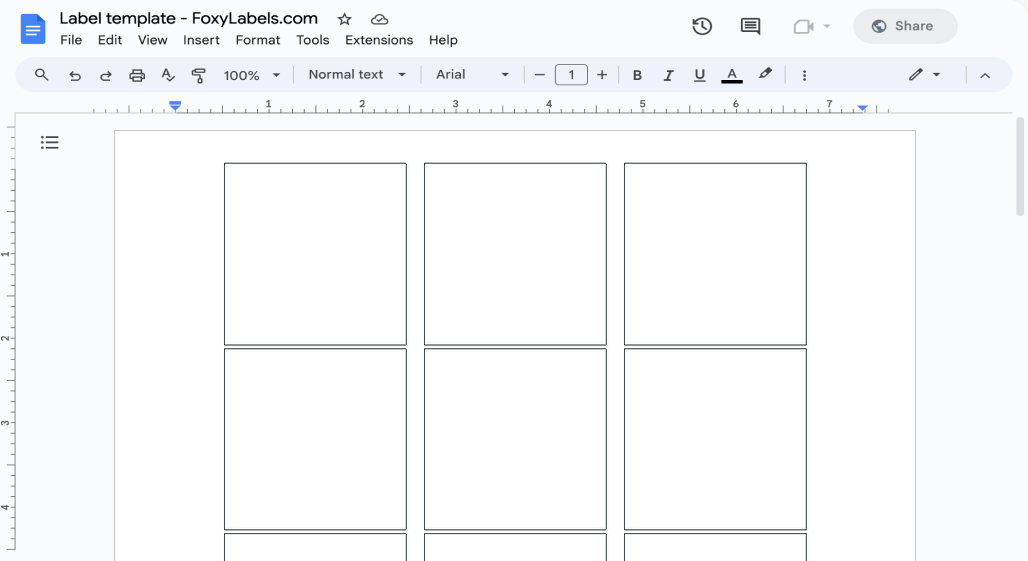 Template for Google Docs compatible with Avery® 5294