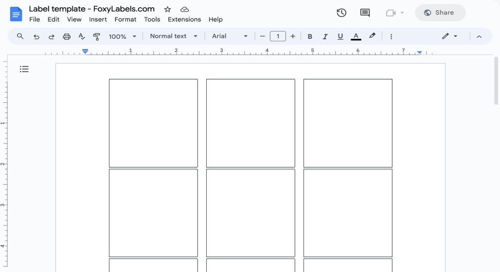 Google Docs Label Template Compatible with Avery® 5294