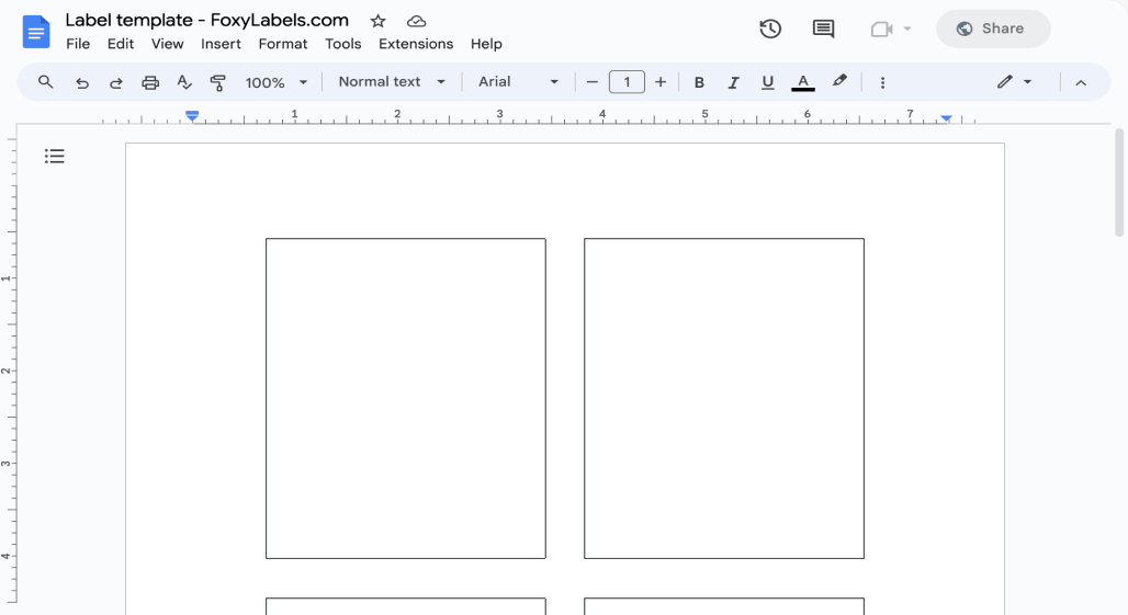 Template for Google Docs compatible with Avery® 5302