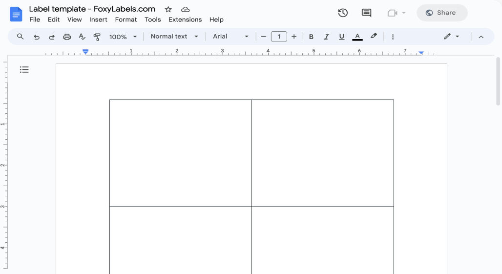 Template for Google Docs compatible with Avery® 5393