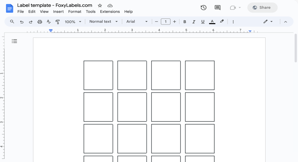 Google Docs Label Template Compatible with Avery® 5408