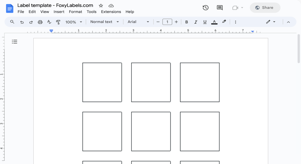 Template for Google Docs compatible with Avery® 5410