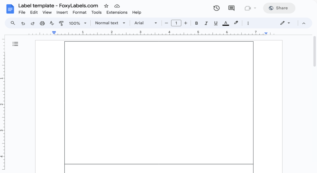 Template for Google Docs compatible with Avery® 5912