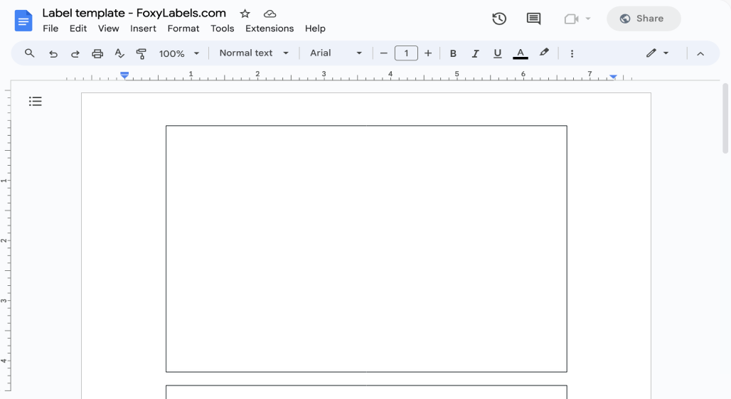 Template for Google Docs compatible with Avery® 60502