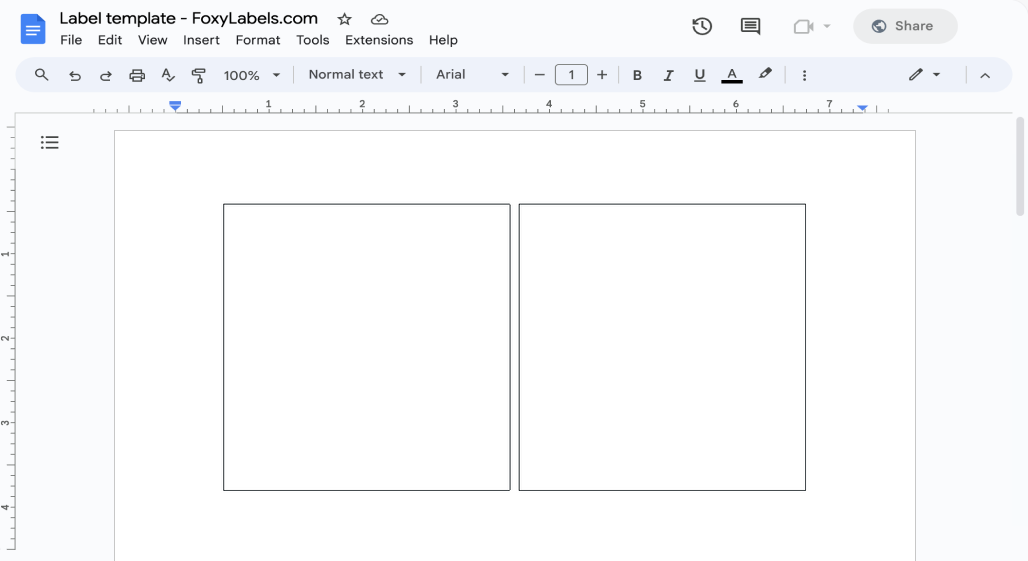 Template for Google Docs compatible with Avery® 60504