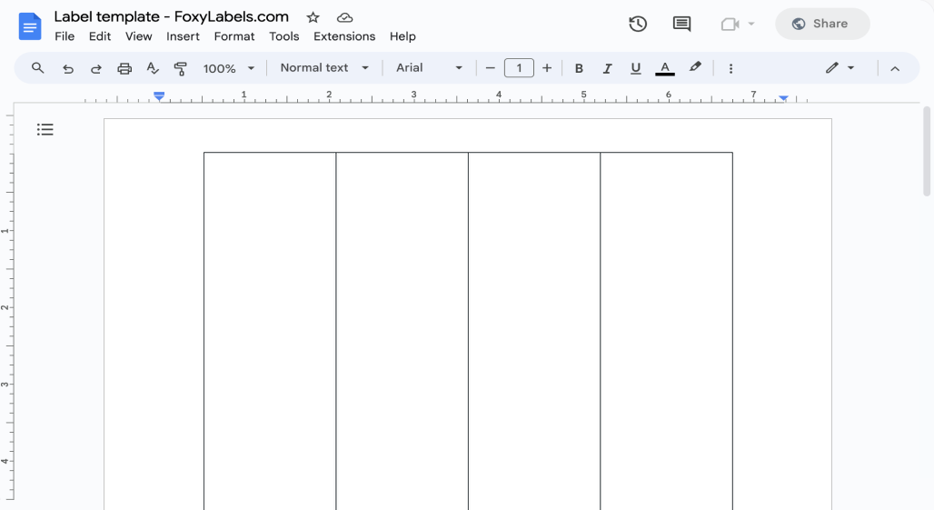 Template for Google Docs compatible with Avery® 61506