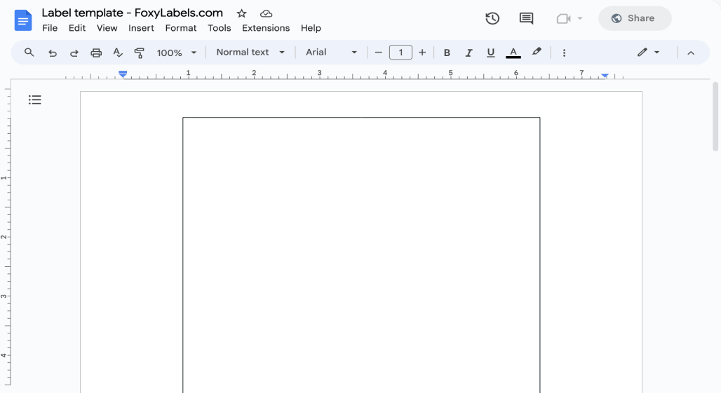 Template for Google Docs compatible with Avery® 61515