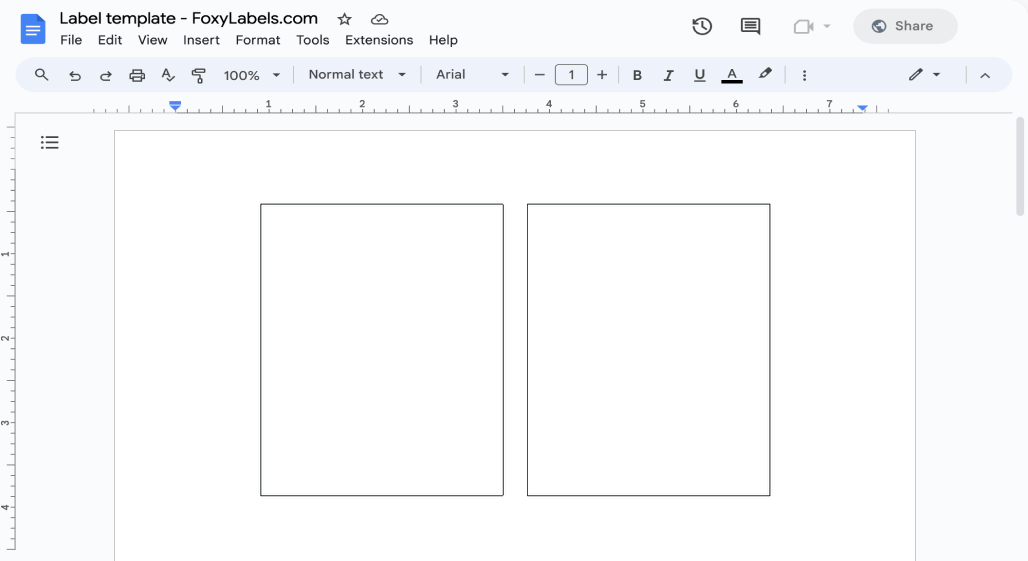 Template for Google Docs compatible with Avery® 64505