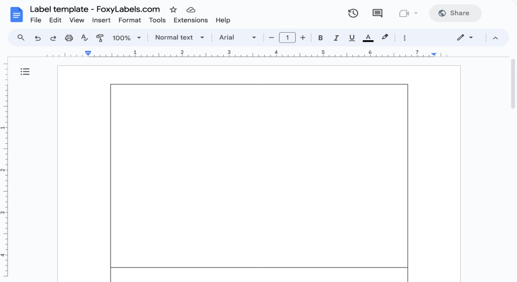 Template for Google Docs compatible with Avery® 6579