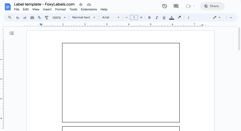 Template for Google Docs compatible with Avery® 72438