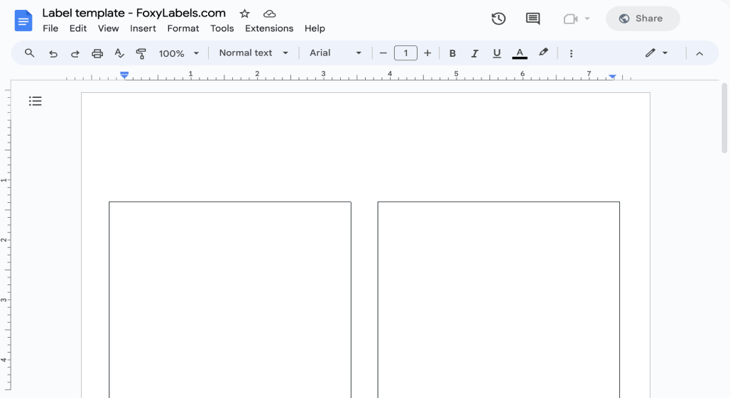Template for Google Docs compatible with Avery® 8891