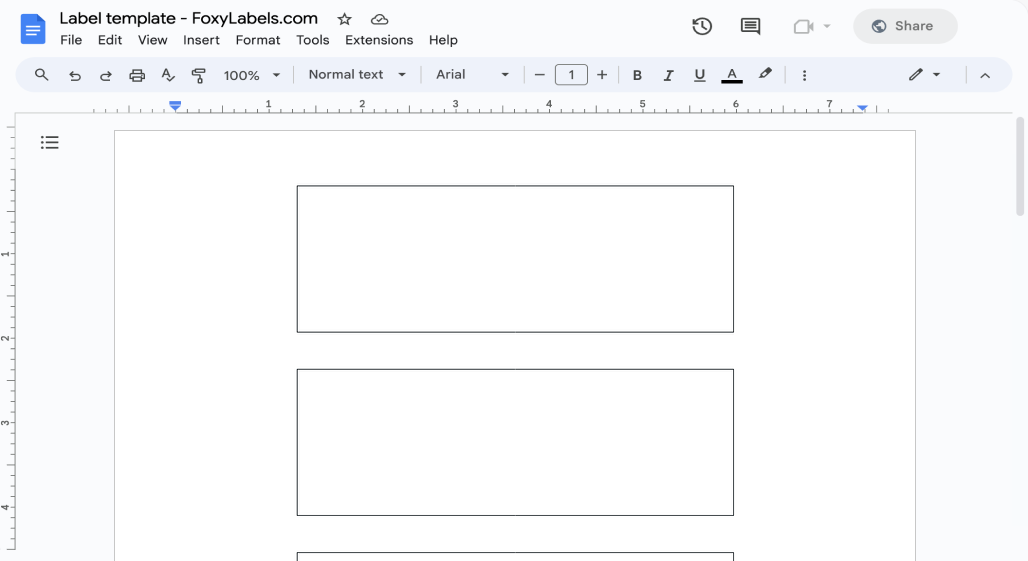 Template for Google Docs compatible with Avery® 94242