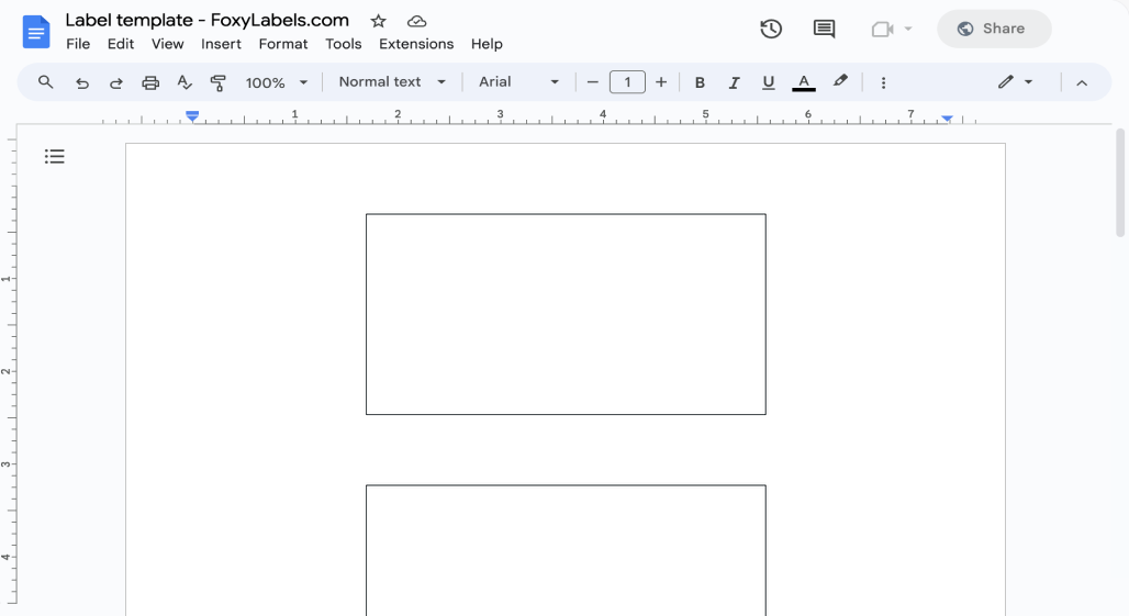 Template for Google Docs compatible with Avery® 94246