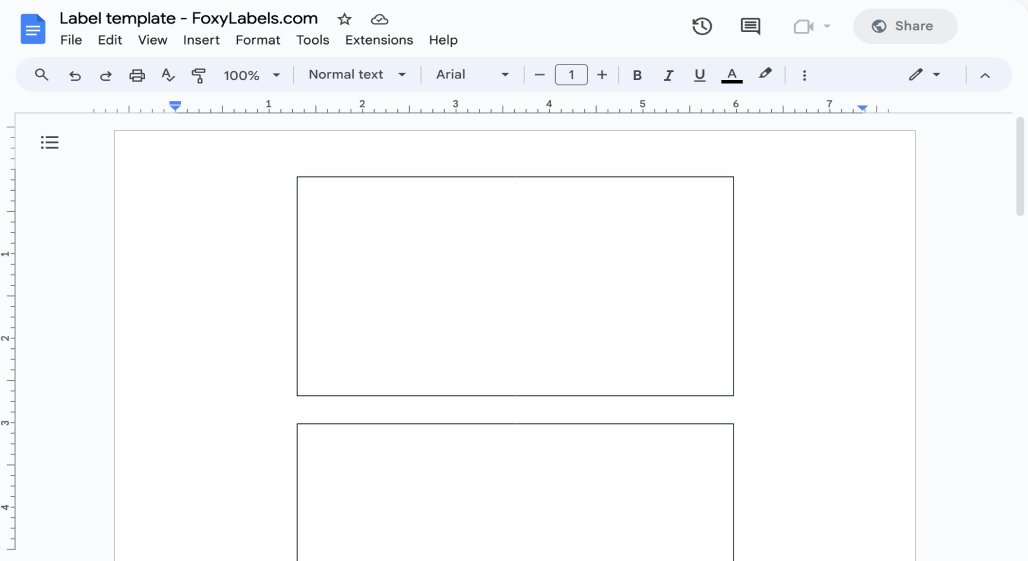 Template for Google Docs compatible with Avery® 94249