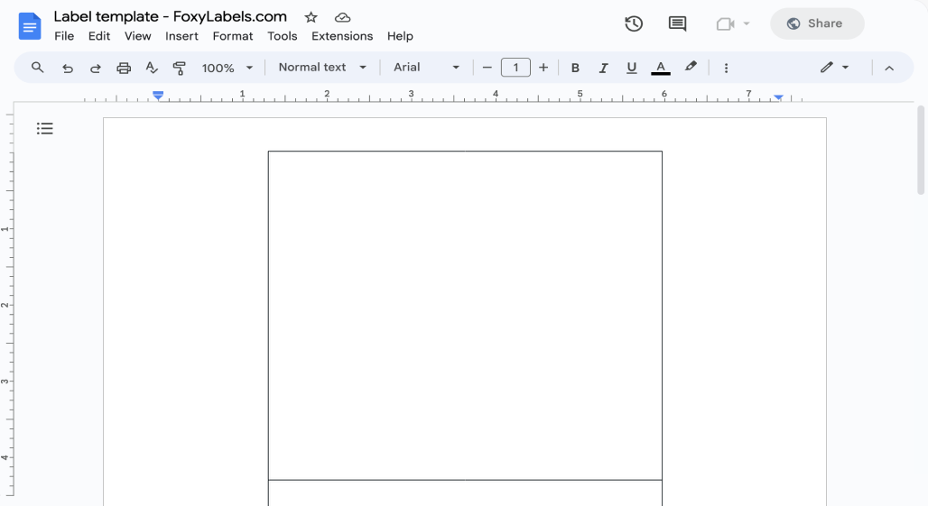 Template for Google Docs compatible with Avery® 94257