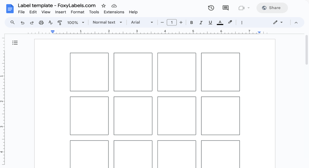 Template for Google Docs compatible with Avery® 94509