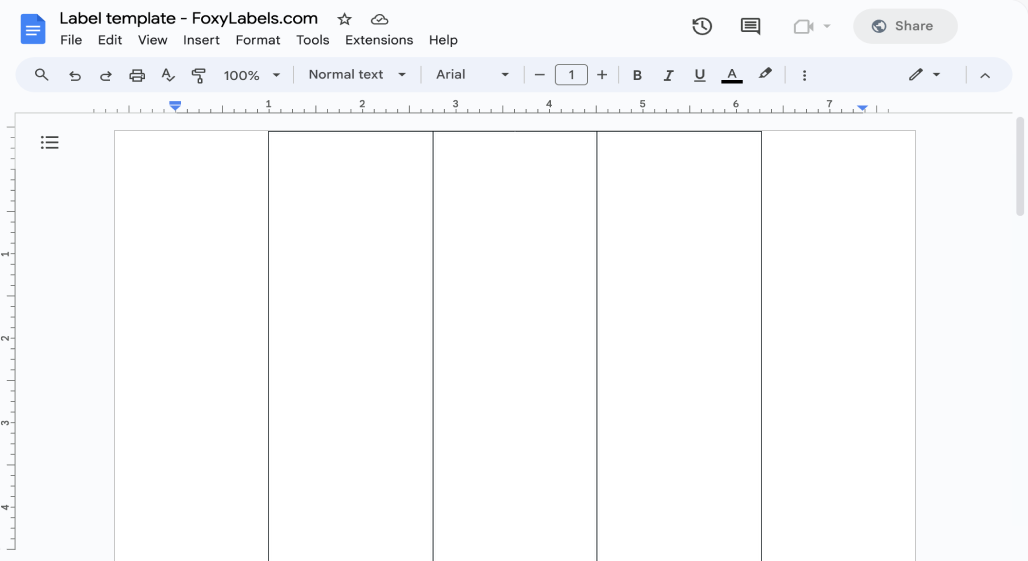 Template for Google Docs compatible with Avery-Zweckform® L4752