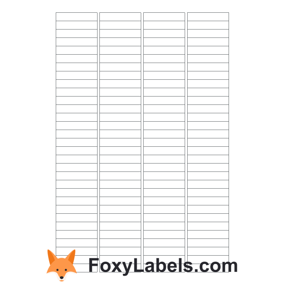 Template for Google Docs compatible with Avery-Zweckform® L6020