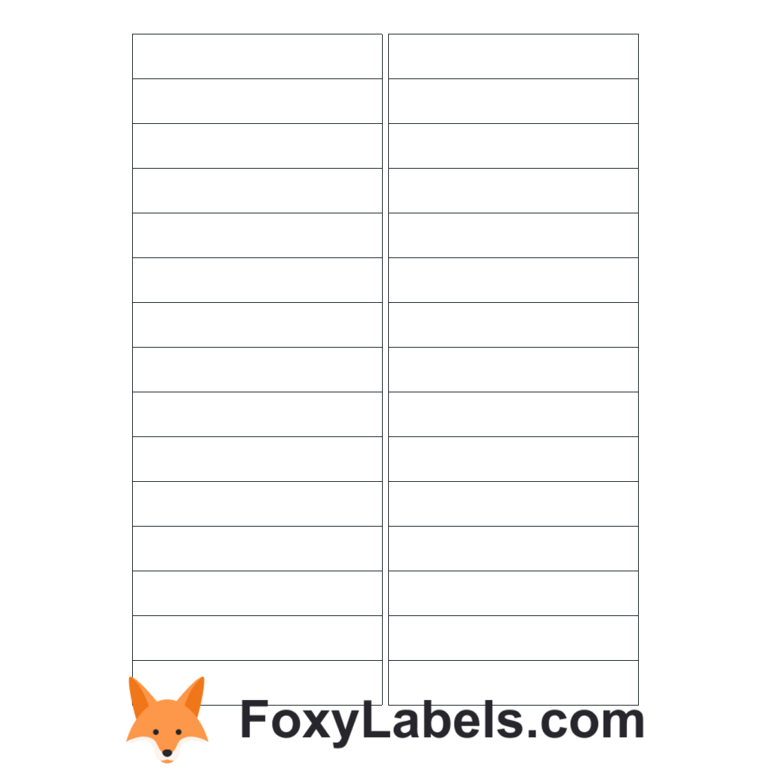 Template for Google Docs compatible with Avery-Zweckform® L6031