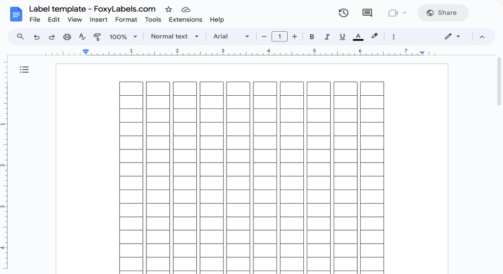 Template for Google Docs compatible with Avery® L4730