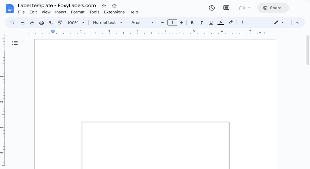 Template for Google Docs compatible with Envelopes A1