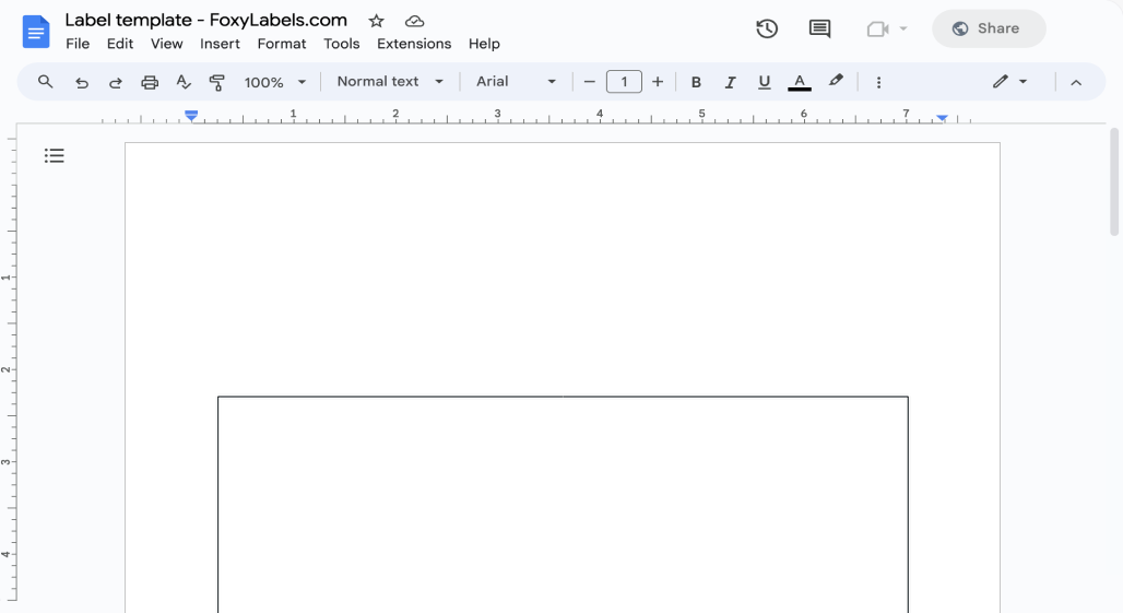 Template for Google Docs compatible with Envelopes A10