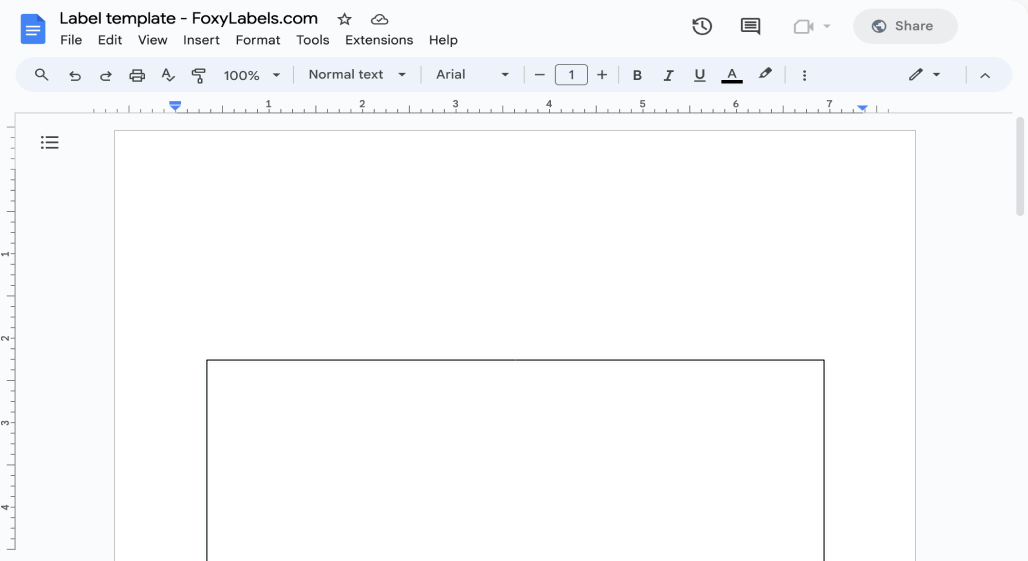 Template for Google Docs compatible with Envelopes A9