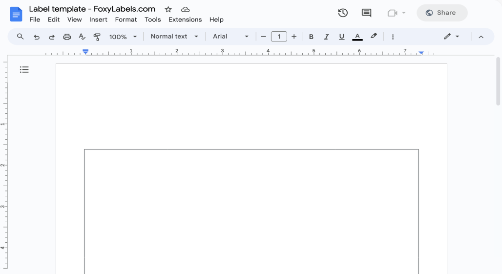 Template for Google Docs compatible with Envelopes B4