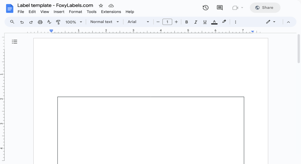 Template for Google Docs compatible with Envelopes B5