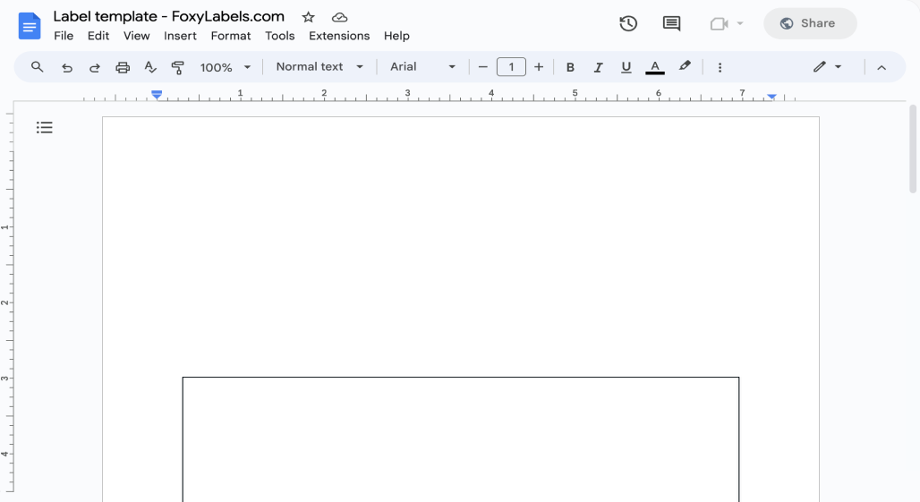 Template for Google Docs compatible with Envelopes C65