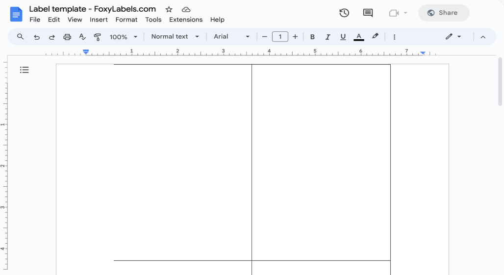 Template for Google Docs compatible with Herma® 10909