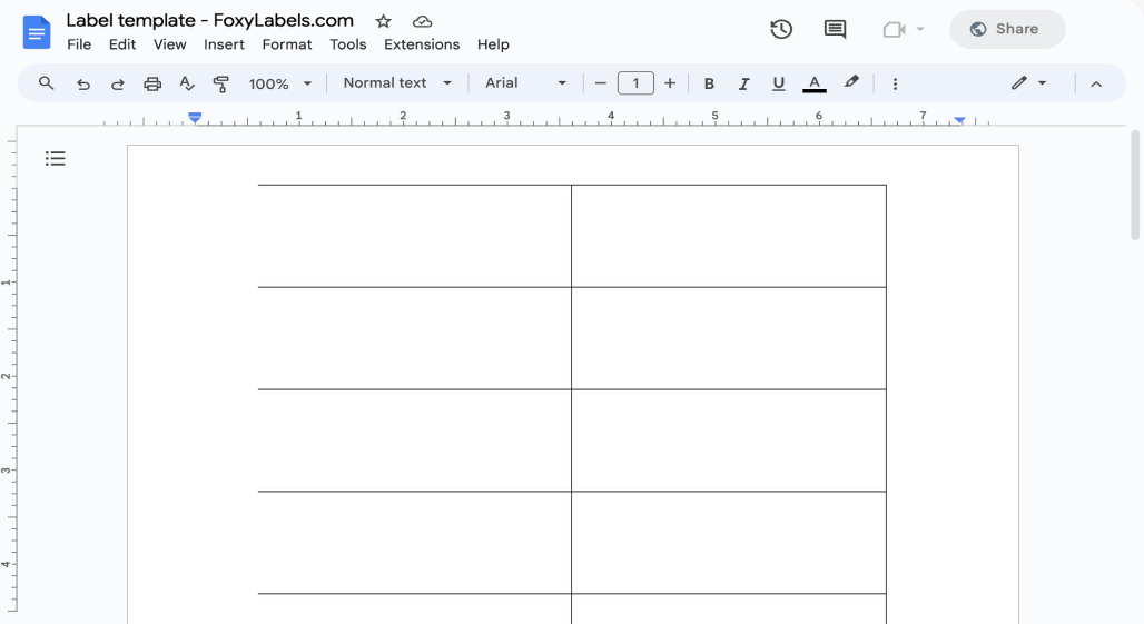 Template for Google Docs compatible with Herma® 4264