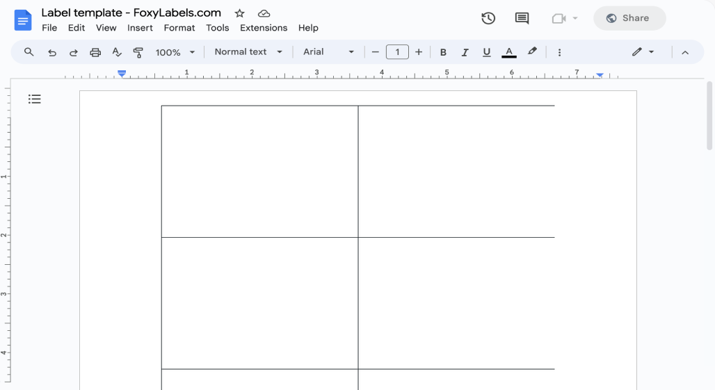 Template for Google Docs compatible with Herma® 4426