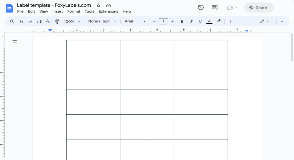 Template for Google Docs compatible with Herma® 4450