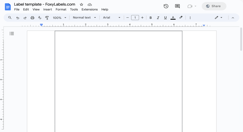 Template for Google Docs compatible with Herma® 4458