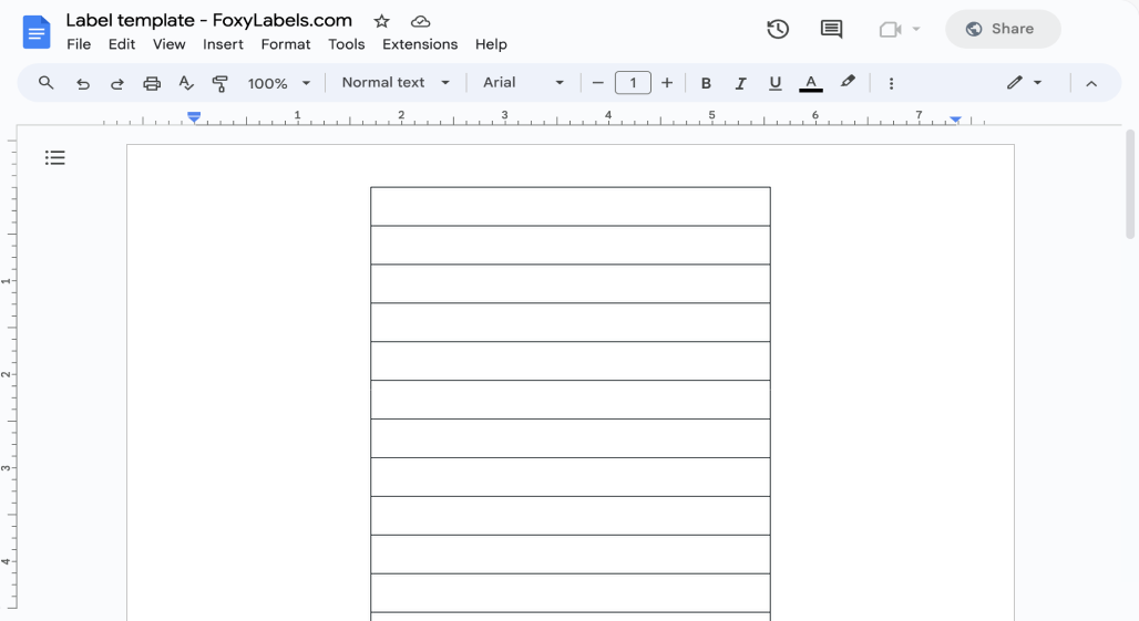 Template for Google Docs compatible with Herma® 4640B