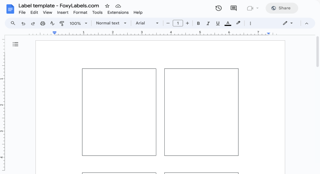 Template for Google Docs compatible with Herma® 4643B