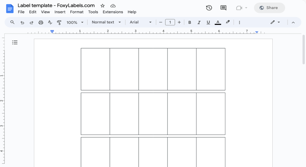 Template for Google Docs compatible with Herma® 4649A