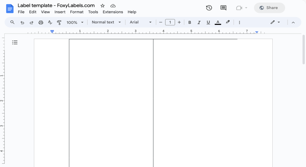 Template for Google Docs compatible with Herma® 4658